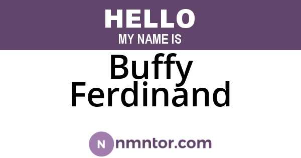 Buffy Ferdinand