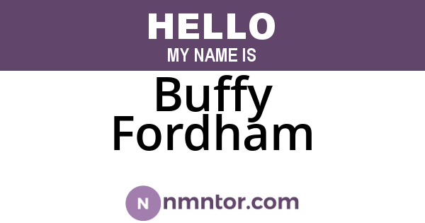 Buffy Fordham
