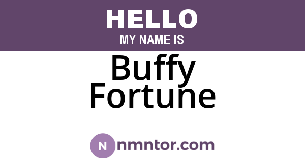 Buffy Fortune