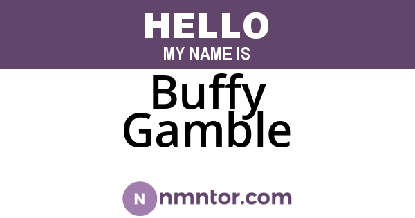 Buffy Gamble