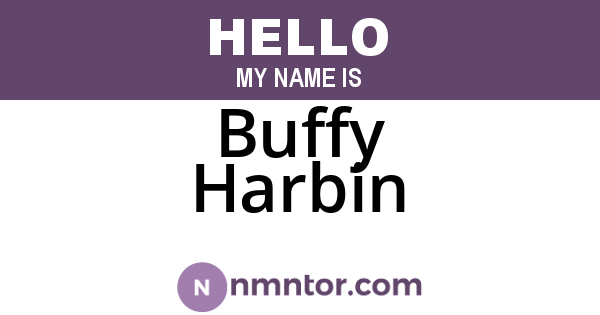 Buffy Harbin