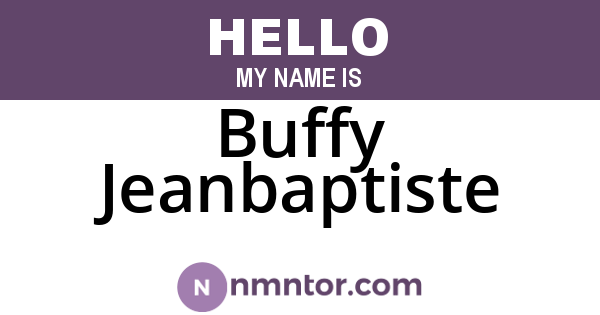Buffy Jeanbaptiste