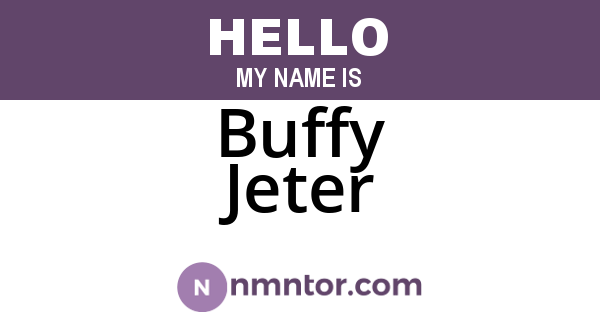 Buffy Jeter
