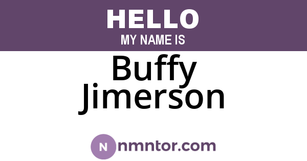Buffy Jimerson