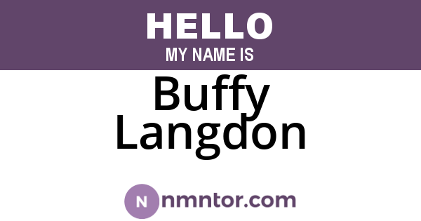 Buffy Langdon
