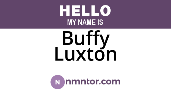 Buffy Luxton