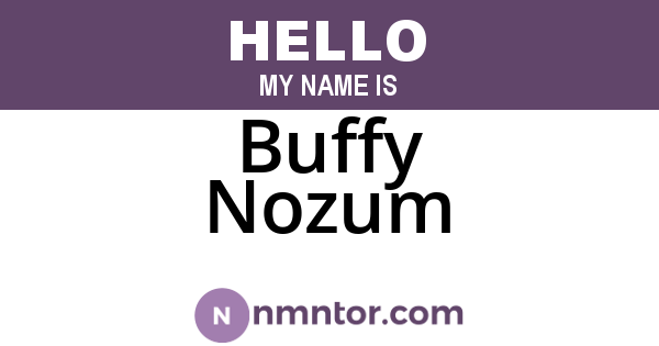 Buffy Nozum