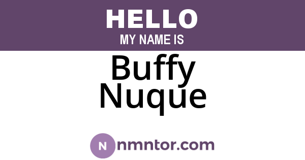 Buffy Nuque