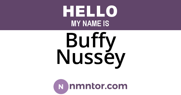 Buffy Nussey