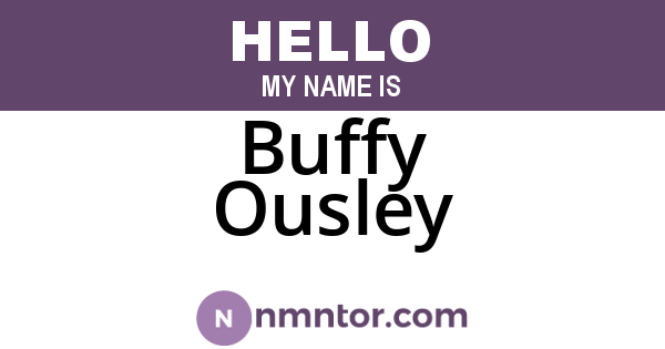 Buffy Ousley