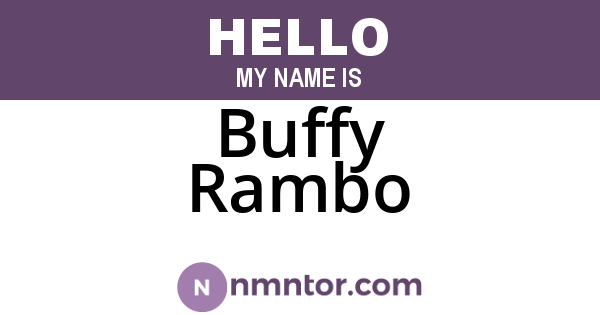 Buffy Rambo