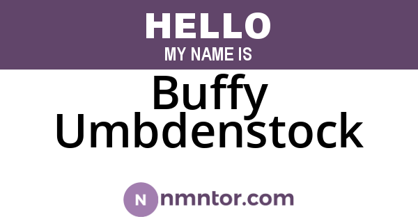 Buffy Umbdenstock