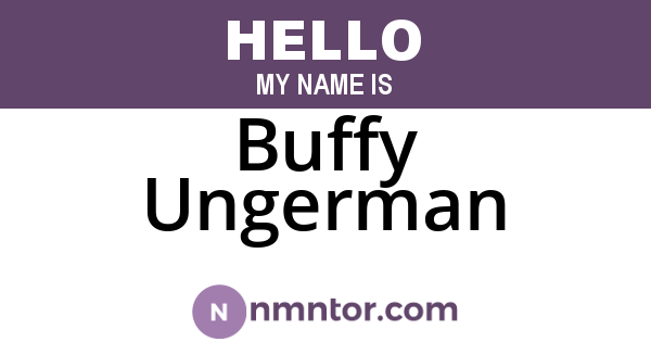 Buffy Ungerman