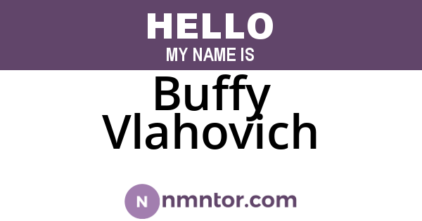 Buffy Vlahovich