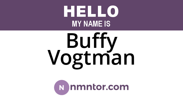 Buffy Vogtman
