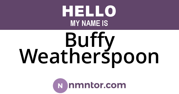 Buffy Weatherspoon