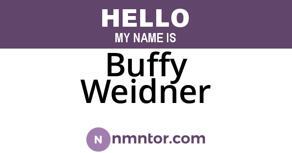 Buffy Weidner