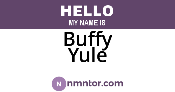 Buffy Yule