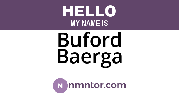 Buford Baerga