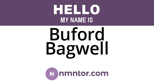 Buford Bagwell