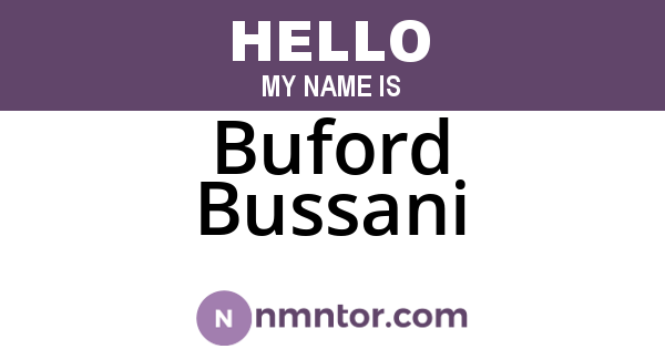 Buford Bussani