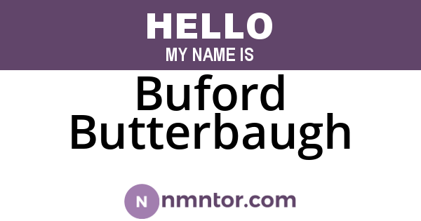 Buford Butterbaugh