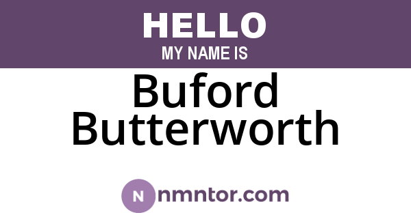 Buford Butterworth