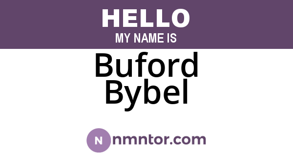 Buford Bybel