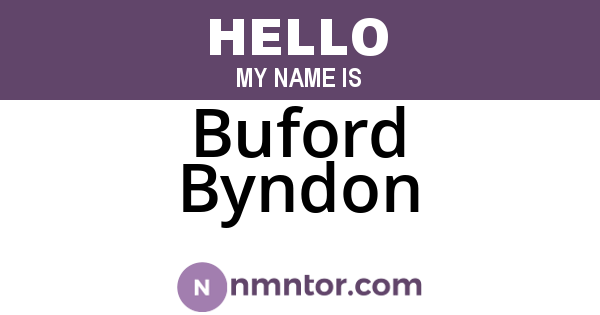 Buford Byndon