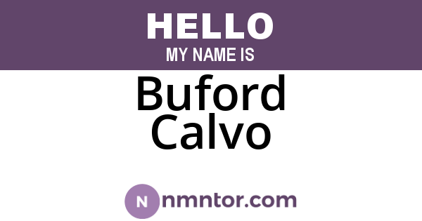 Buford Calvo