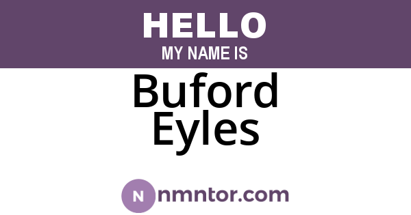 Buford Eyles
