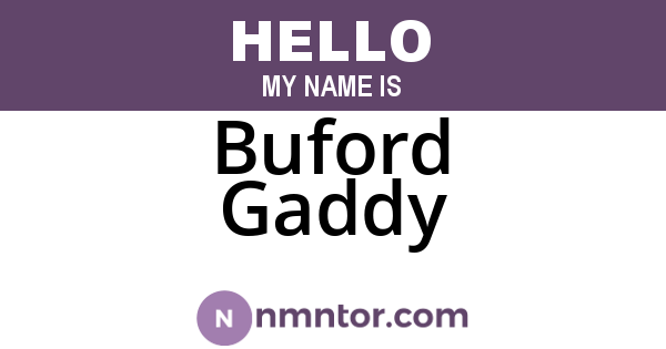 Buford Gaddy