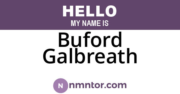 Buford Galbreath