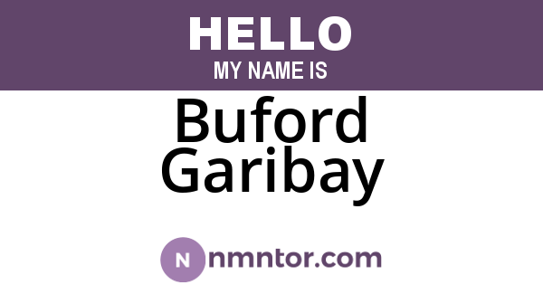 Buford Garibay