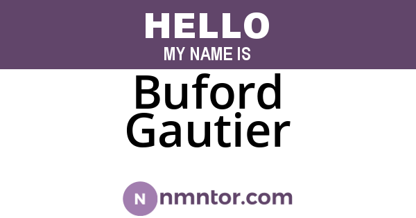Buford Gautier