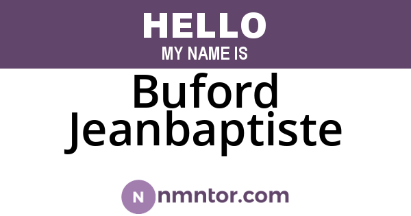 Buford Jeanbaptiste