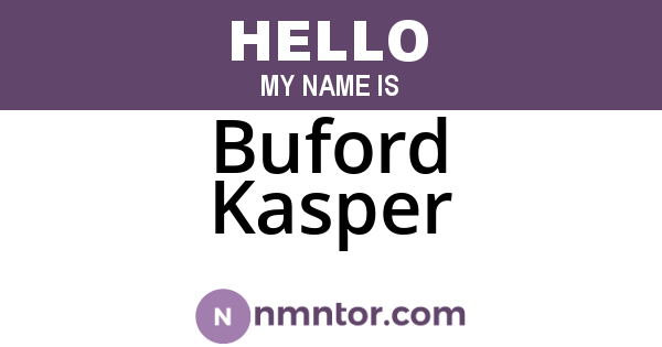 Buford Kasper