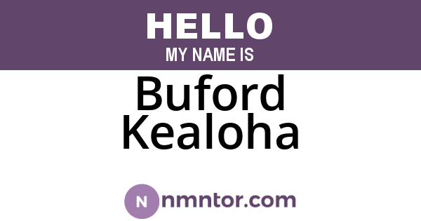 Buford Kealoha