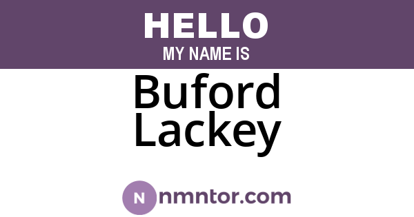 Buford Lackey