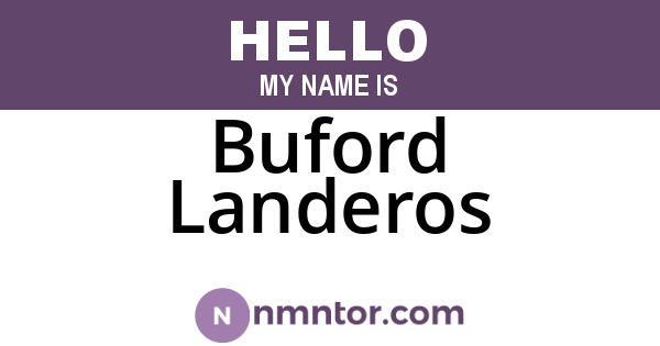 Buford Landeros
