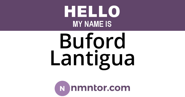 Buford Lantigua