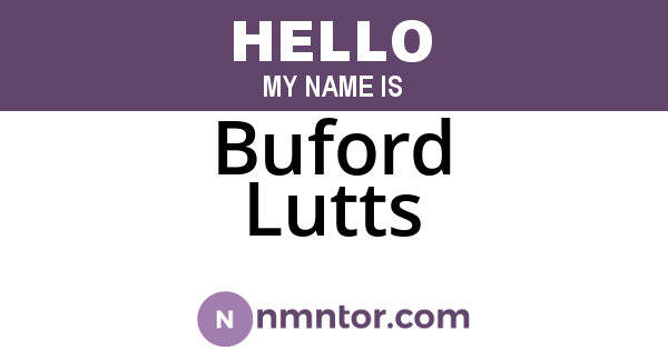 Buford Lutts