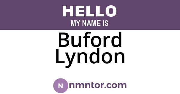 Buford Lyndon