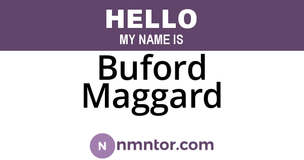 Buford Maggard