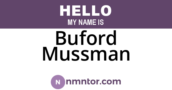 Buford Mussman