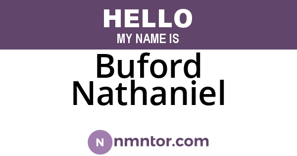 Buford Nathaniel