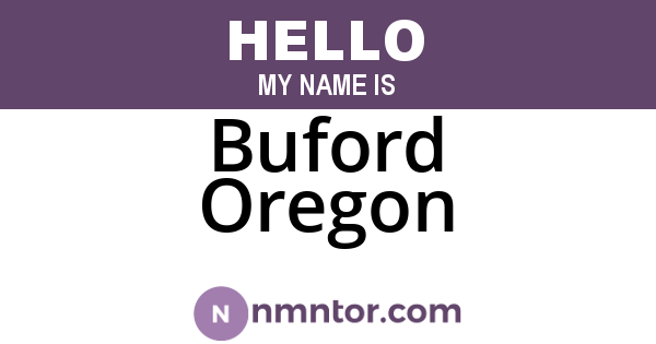 Buford Oregon