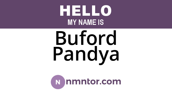 Buford Pandya