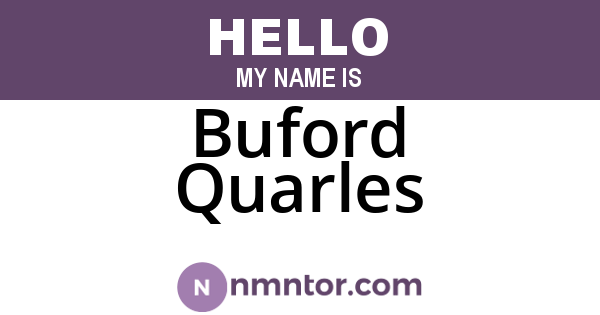 Buford Quarles