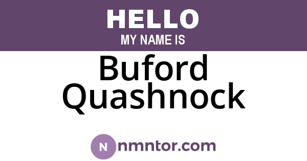 Buford Quashnock
